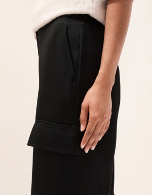 Satin Cargo Trousers