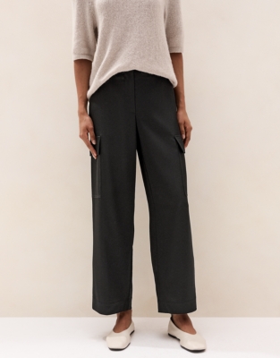 Satin Cargo Trousers