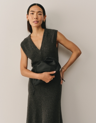 Satin Drawstring Clutch