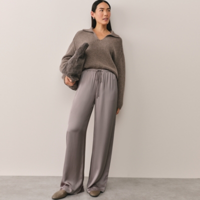 Satin Drawstring Trousers