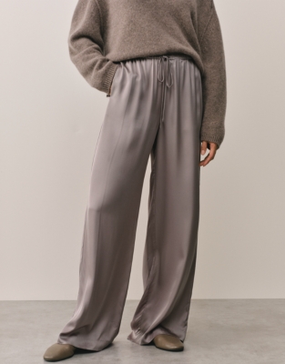 Satin Drawstring Trousers