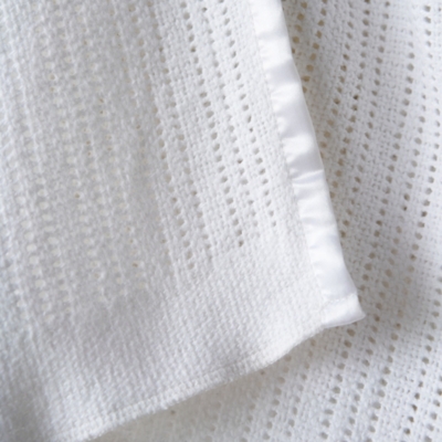 Satin Edged Cellular Baby Blanket Baby Blankets The White Company Uk