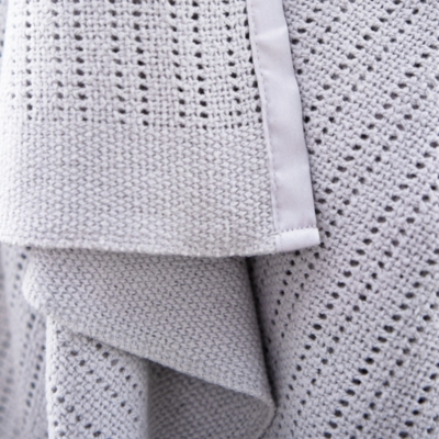 satin edged cellular baby blanket