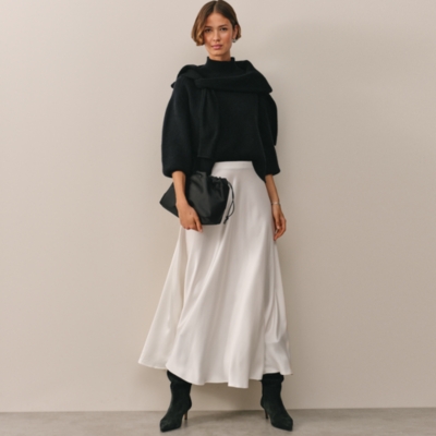 Satin Fluid Maxi Skirt