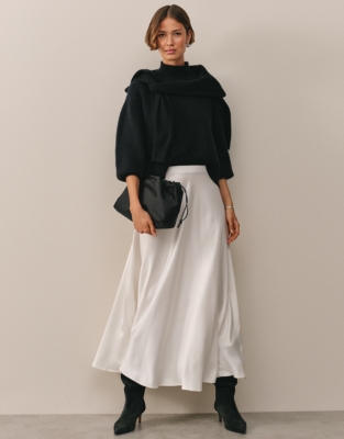 Satin Fluid Maxi Skirt