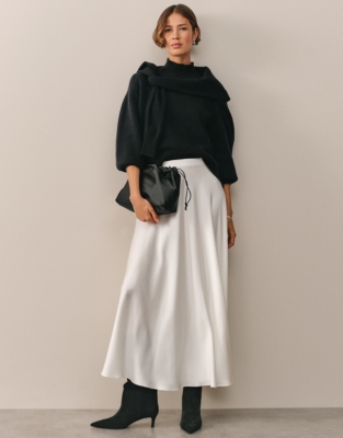 Satin Fluid Maxi Skirt