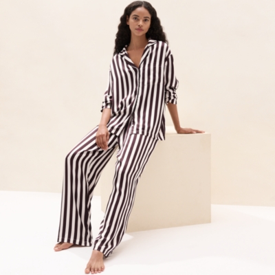 Satin Stripe Relaxed Pyjama Set