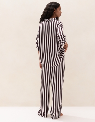 Satin Stripe Relaxed Pyjama Set