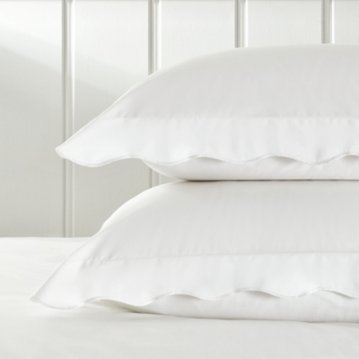 Scallop Edge Flat Sheet, Scallop Edge Bed Linen Collection, Bed Linen  Collections