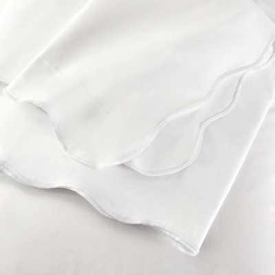 Scallop Edge Flat Sheet, Scallop Edge Bed Linen Collection, Bed Linen  Collections