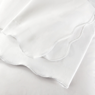 Scallop Edge Flat Sheet Scallop Edge Bed Linen Collection Bed Linen