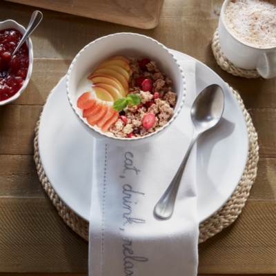 Scalloped Cereal Bowls Set of 2 Home Accessories Sale The White