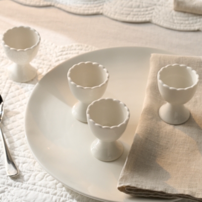 Scalloped Egg Cups – Set of 4