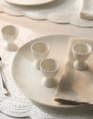Scalloped Egg Cups – Set of 4