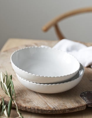 Scalloped Pasta Bowls – Set of 2