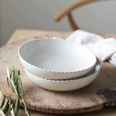 Scalloped Pasta Bowls – Set of 2