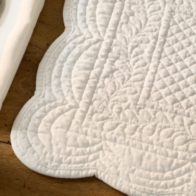 Scalloped Quilted Placemats – Set of 2