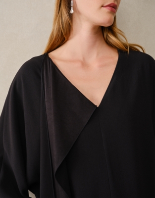 Scarf Detail Batwing Dress