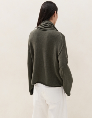 Scarf Jumper with Cashmere - Eucalyptus