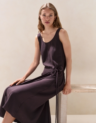 Scoop Neck Wrap Dress