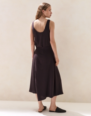 Scoop Neck Wrap Dress