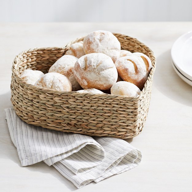 Seagrass Heart Bread Basket | Kitchen Accessories | The White Company