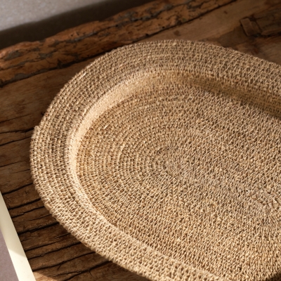 Seagrass Oval Tray