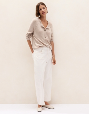 Seam Detail Cardigan with Cashmere