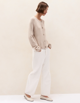Seam Detail Cardigan with Cashmere