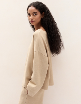 Seam Detail Jumper with Alpaca