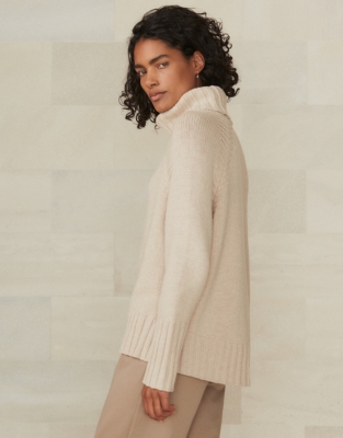 Seam-Detail Roll-Neck Jumper With Wool | Jumpers & Cardigans | The ...