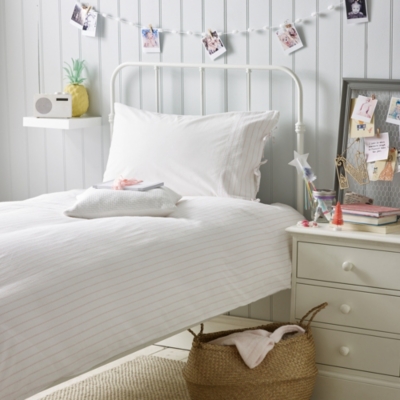 White company cot bed hot sale bedding