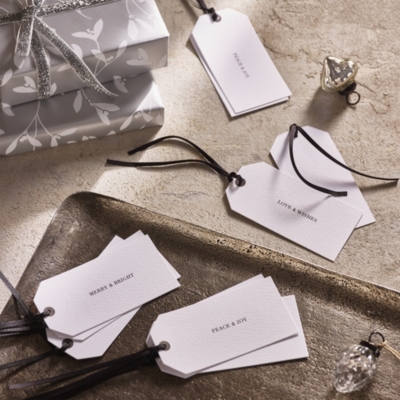 Sentiment Tags Set of 12 Christmas Wrapping Paper & Accessories