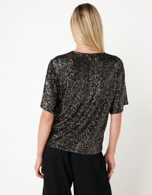 Sequin Jersey T-Shirt