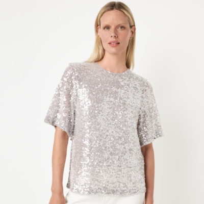 Sequin Jersey T-Shirt