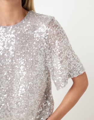 Sequin Jersey T-Shirt