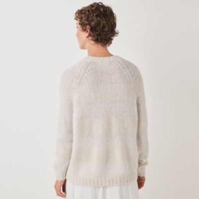 Sequin Stripe Scoop Neck Jumper with Alpaca