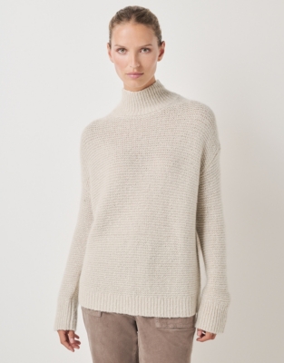 Sequin Textured Stitch Jumper with Alpaca