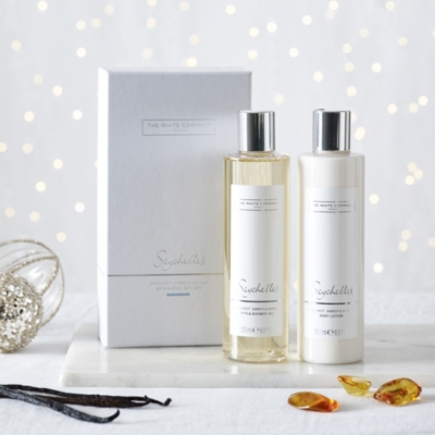 Seychelles Bath & Body Gift Set Shower Gel The White Company UK
