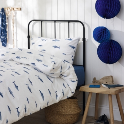 Shark Easycare Bed Linen Set Children's Home Sale The White Company UK