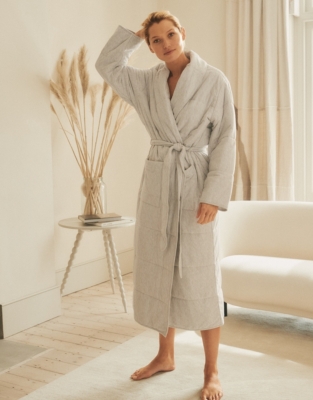 Waffle dressing clearance gown white company