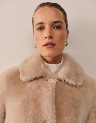 Shearling Midi Coat