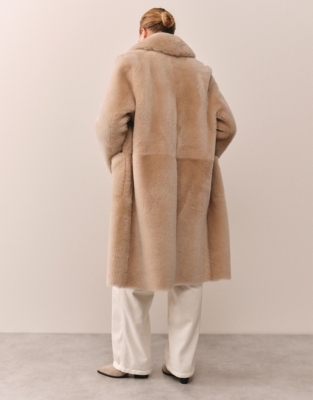 Shearling Midi Coat