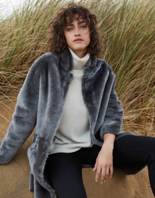 Sheepskin Cocoon Coat | Clothing Sale | The White Company UK