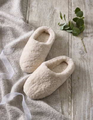 white company mule slippers