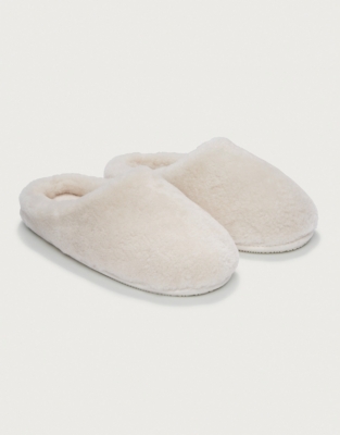 Suede mule 2025 slippers white company