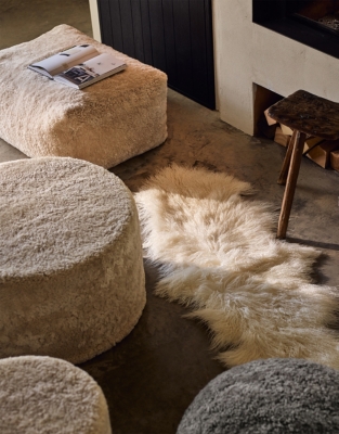 Sheepskin Pouffe