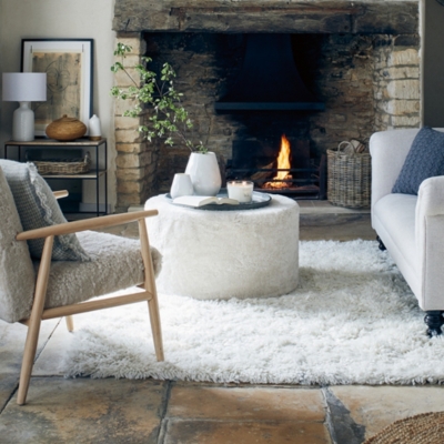 Sheepskin Round Pouffe