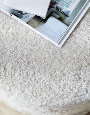 Sheepskin Round Pouffe