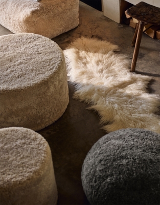 Sheepskin Stool